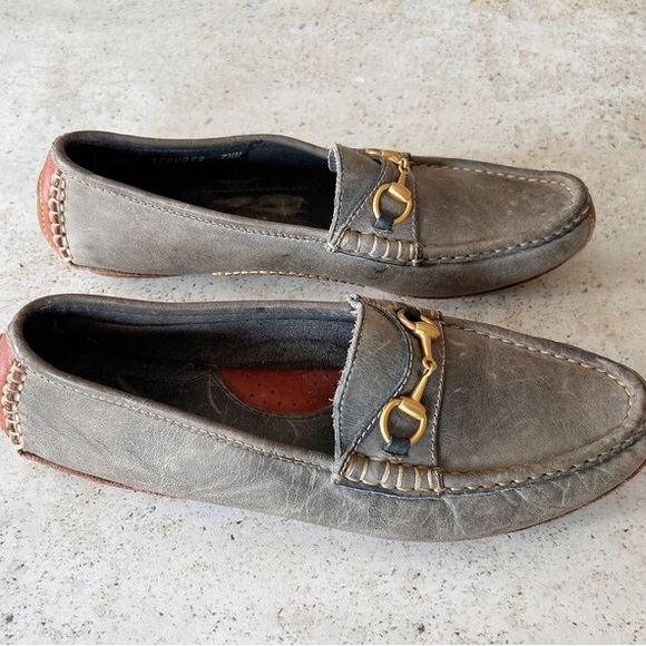 🩶 GUCCI Horsebit Driving Loafers Shoes size 7.5 - Picture 2 of 8